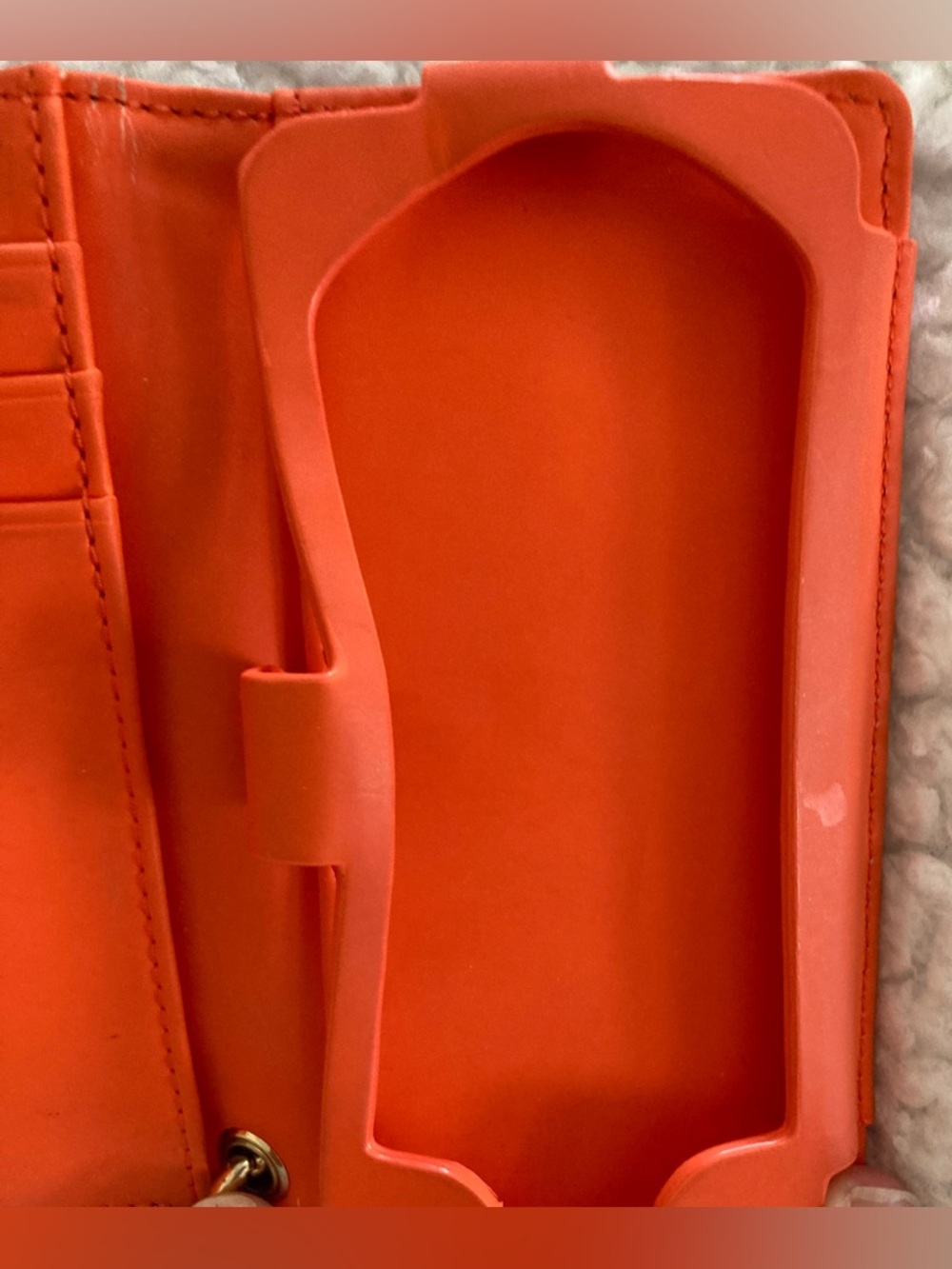 kate spade small hot pink wristlet wallet with gold plaque, shiny patent fabric - Picture 7 of 7